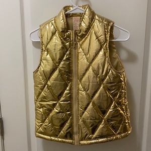 GIRL’S GOLD PUFFER VEST!!!